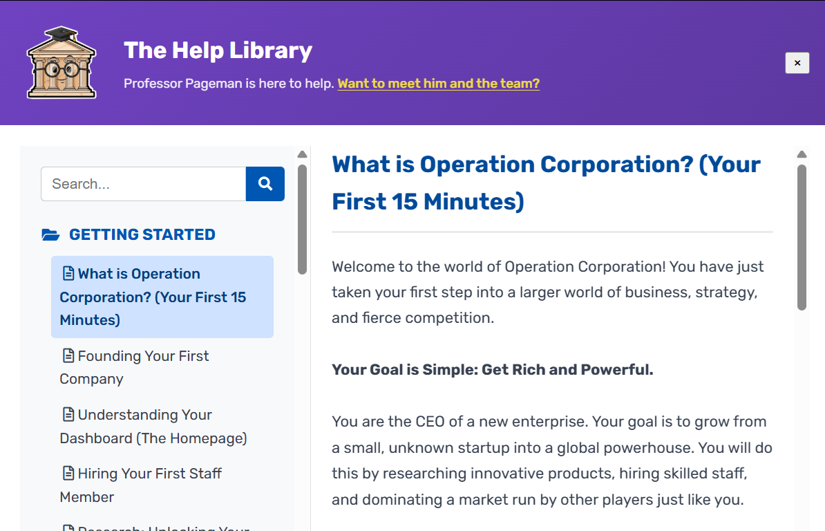 First 15 Minute - Comprehensive Wiki Help Library